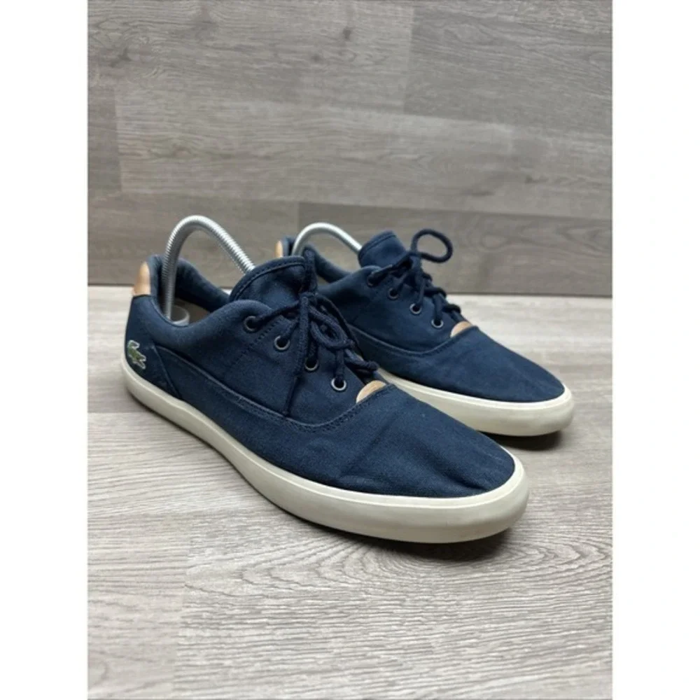 Lacoste Men's Jouer Low Top‎ Canvas Sneakers in Navy Blue. Size 10US 9UK 7-32CAM